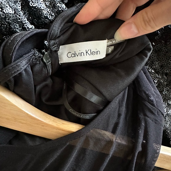 Calvin Klein Occasion Sequin Black Dress - Picture 3 of 3